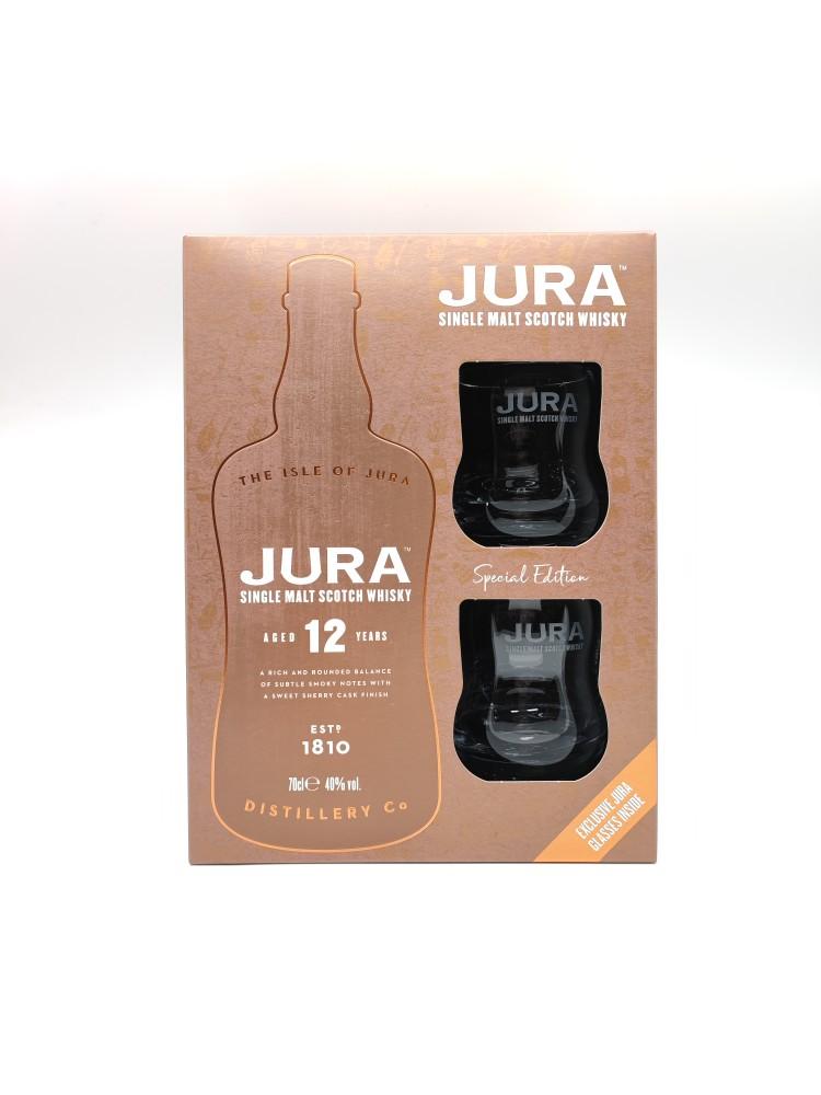 JURA SINGLE MALT Jura 12ans Coffret  2 verres 40%