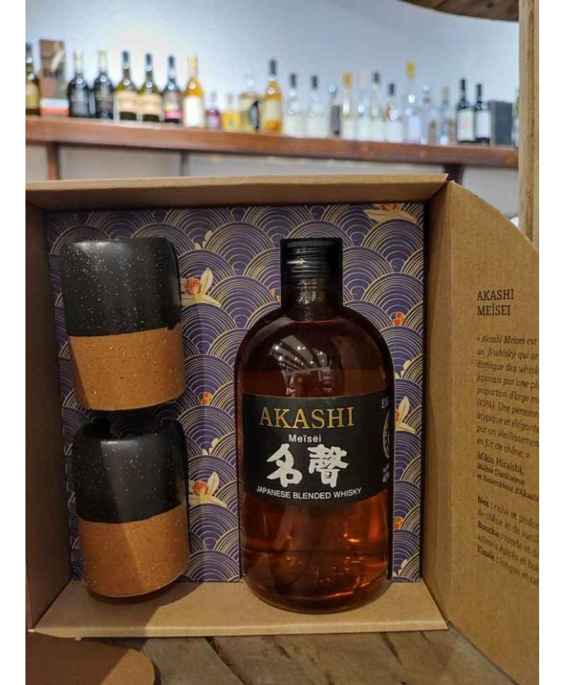 Whisky Akashi Meisei avec 2 verres 40%